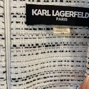 Karl Lagerfeld Tweed Dress  Color: Black/White